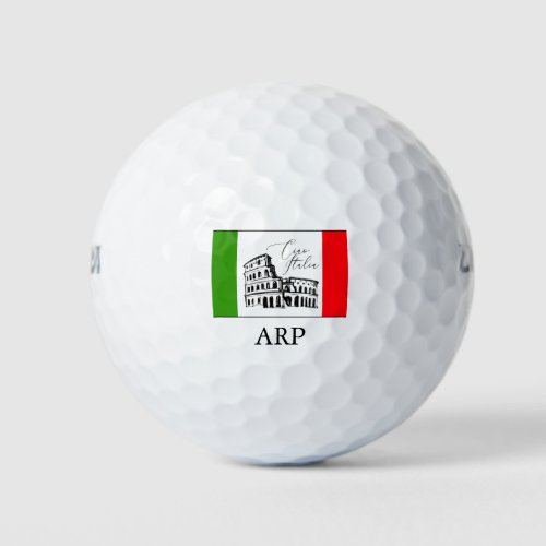  Italian Colosseum Flag Ciao Italia Italy Golf Balls