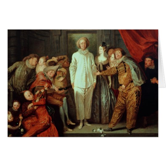 Italian Comedians, c.1720 Card