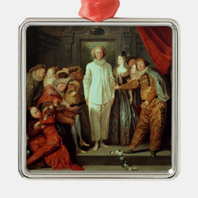 Italian Comedians, c.1720 Metal Ornament (Front)