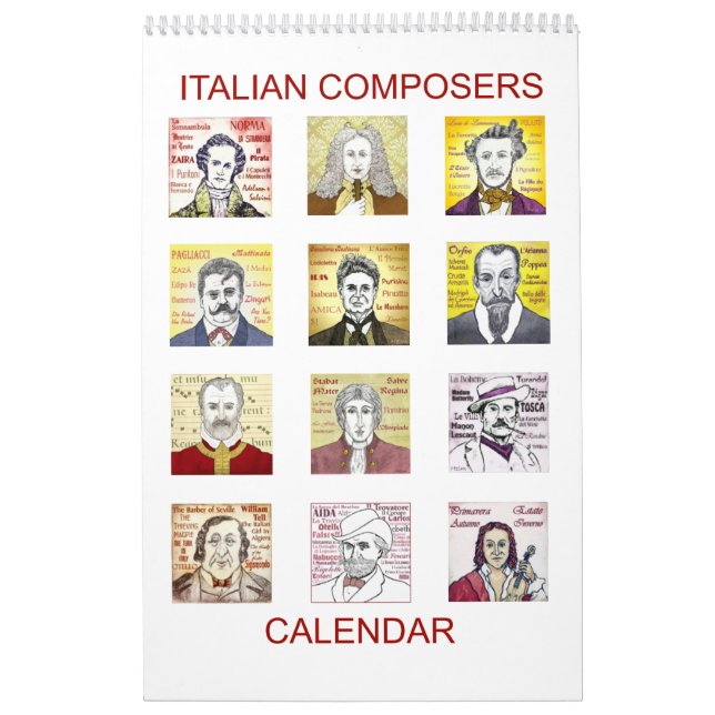 Italian Composers Calendar (Cover)