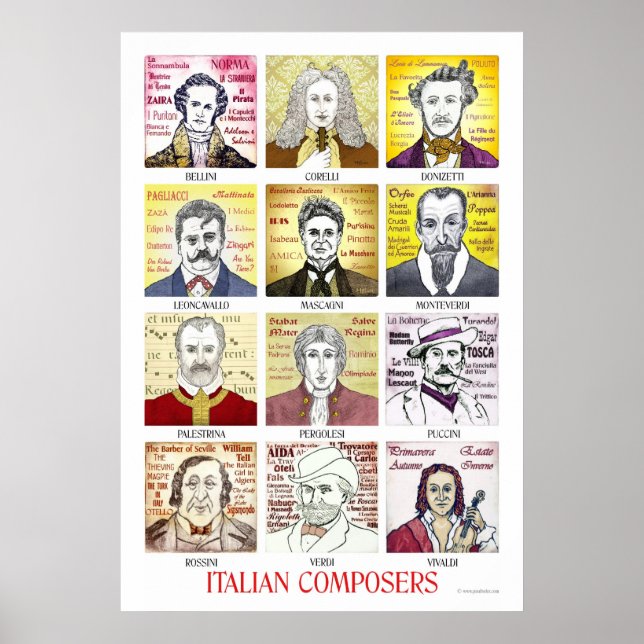 Italian Composers poster (Front)
