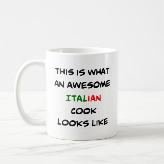 italian cook, great coffee mug (Left)