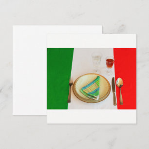 italian cooking invitation card