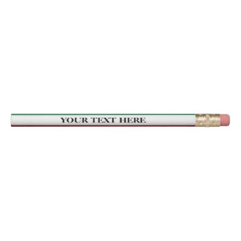 Italian Country Flag Pencils With Custom Text by iprint at Zazzle
