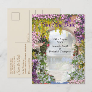 Italian country home outdoors announcement postcard