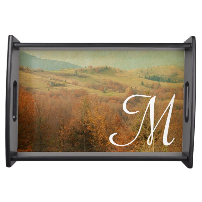 Italian Country Side Rolling Monogram Serving Tray (Front)