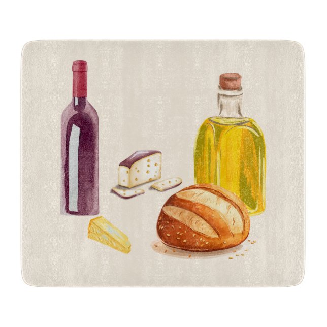 Italian Countryside Foodie Cutting Board (Front)