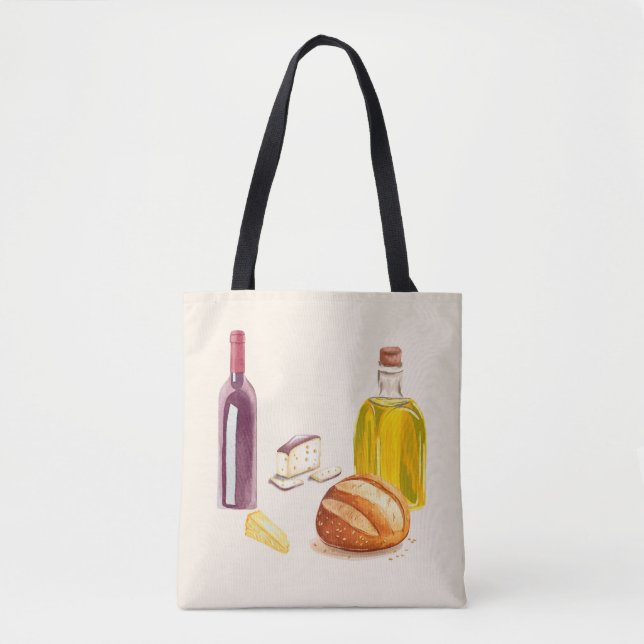 Italian Countryside Foodie Tote Bag (Front)