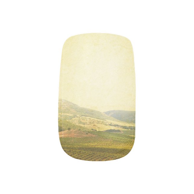 Italian Countryside Winery Finger Nails Minx Nail Art (Left Thumb)
