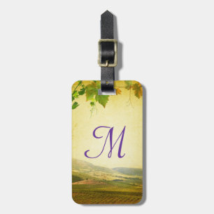 Italian Countryside Winery Monogram Luggage Tag