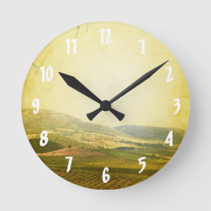Italian Countryside Winery Wall Clock