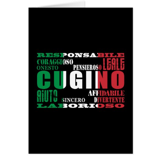 Italian Cousins : Qualities Cards (Front)