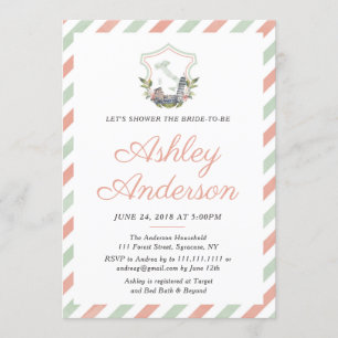 Italian Crest Bridal Shower Invitation