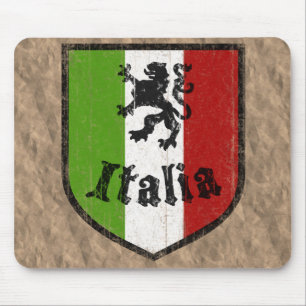 Italian Crest Vintage Brown Mousepad