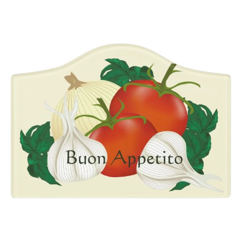 Italian Cuisine Buon Appetito Kitchen Door Sign