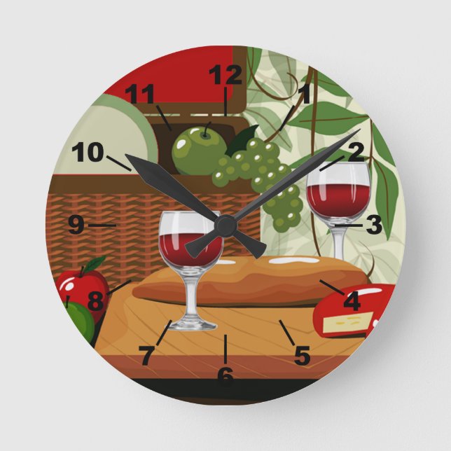 Italian Cuisine Wall Clock (Front)