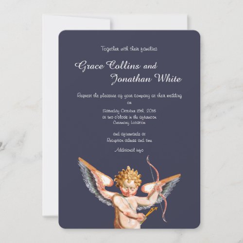 Italian Cupid Art Wedding Invitation