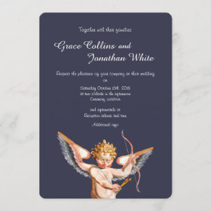 Italian Cupid Art Wedding Invitation