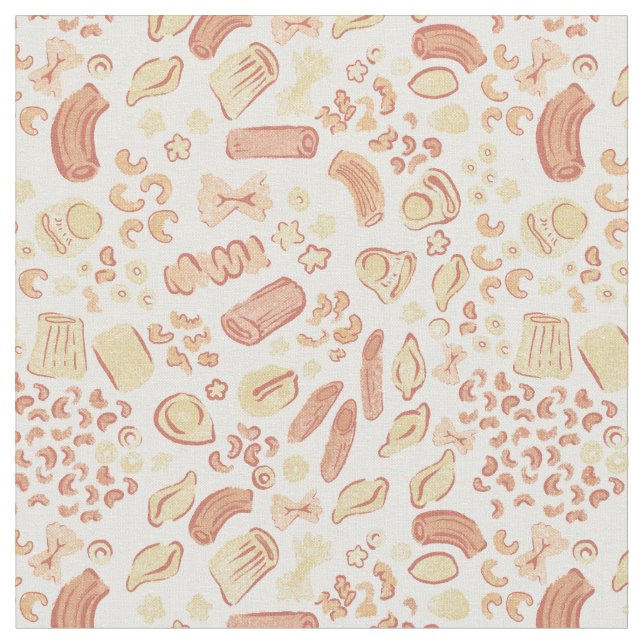 ITALIAN CUTIES The cute italian pasta pattern Fabric (Close Up)