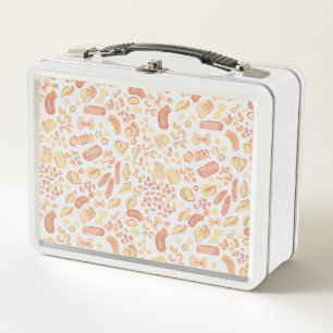 ITALIAN CUTIES The cute italian pasta pattern Metal Lunch Box