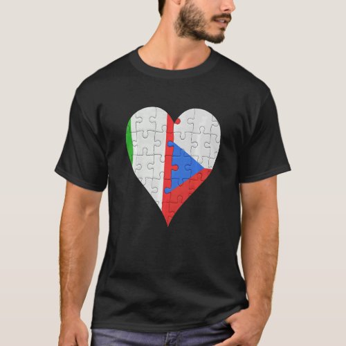 Italian Czech Flag Heart T_Shirt
