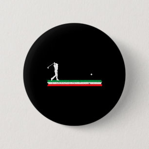 Italian Dad Golfing Father Italy Flag Golf Fan Uni Button