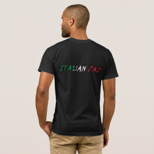 Italian Dad Italy Italian Flag Typography T-Shirt