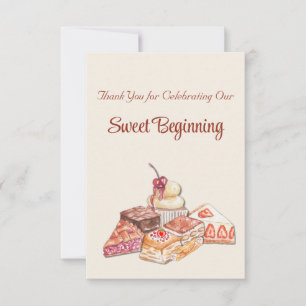 Italian Dessert Baby Shower European Cafe Thank You Card