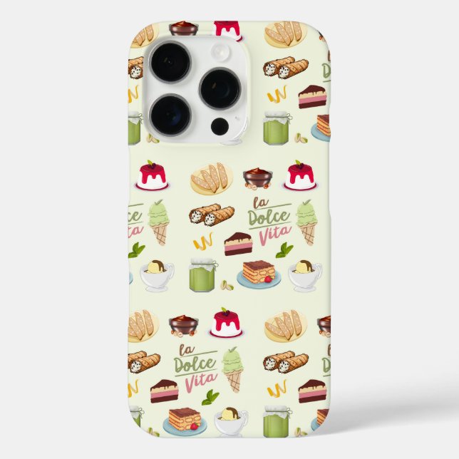  Italian Desserts Sweets Case-Mate iPhone Case (Back)