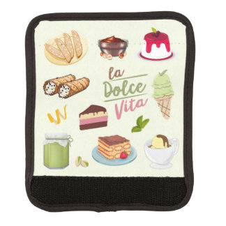 Italian Desserts Sweets Luggage Handle Wrap