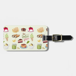 Italian Desserts Sweets Luggage Tag