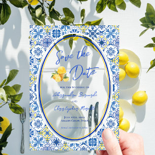 Italian Destination Wedding Acrylic Save The Date