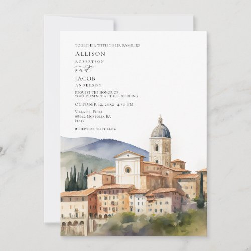 Italian Destination Wedding Invitation