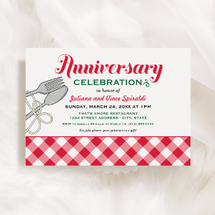 Italian Dinner Anniversary Celebration Invitation