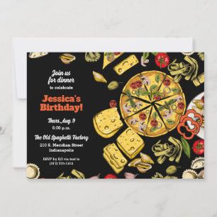 Italian Dinner Birthday Invitation