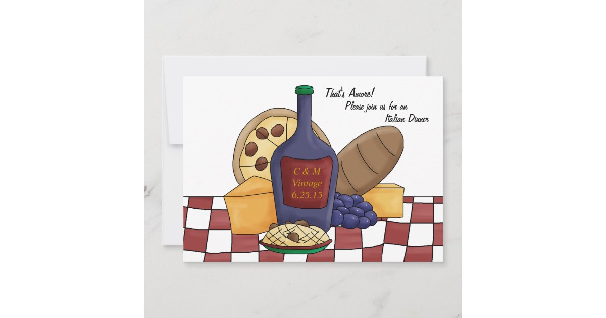 Italian Dinner Invitation | Zazzle.com