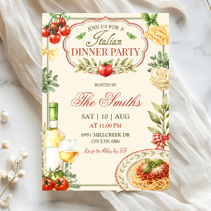 Italian Dinner Party Invitation