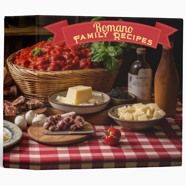 Italian Dinner Recipe Binder (Front/Spine)