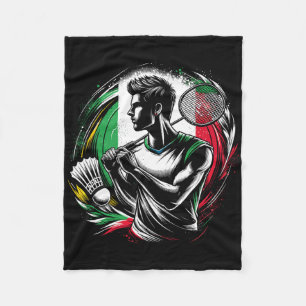 Italian Dminton Player Sportsman Athlete Coach Fleece Blanket