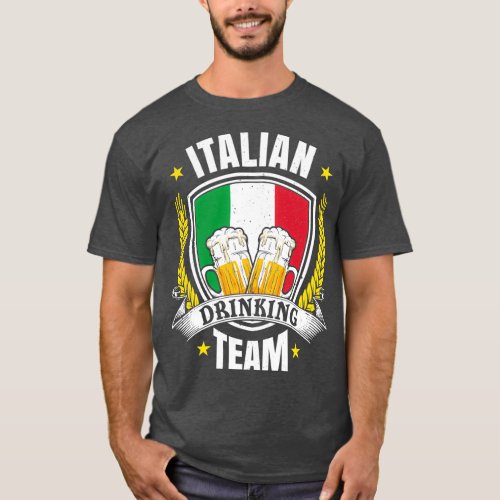 Italian Drinking Team Beer Games Design T_Shirt