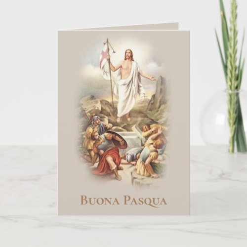 Italian Easter Blessings Buona Pasqua Holiday Card