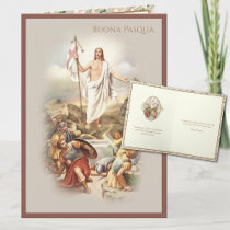 Italian Easter Blessings Buona Pasqua Holiday Card