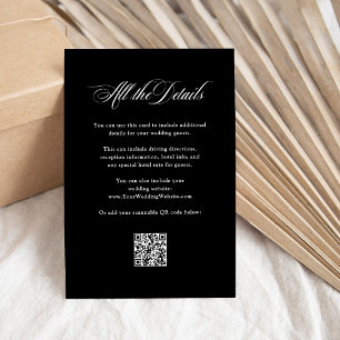 Italian Elegance   Wedding Guest Details QR Code Enclosure Card