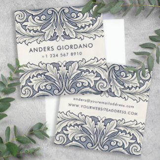 Italian Elegant Damask Boutique or Gallery Calling Card