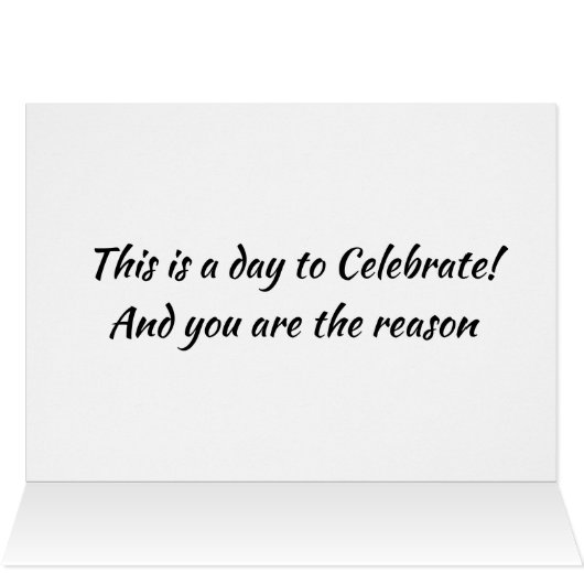 ITALIAN & ENGLISH SAYS YOU ARE REASON TO CELEBRATE (Inside Horizontal (Top))