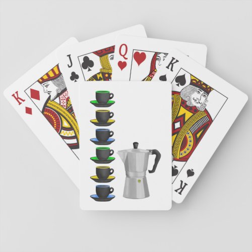 Italian Espresso Coffee Pot Poker Cards