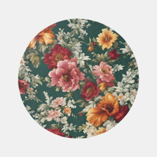 Italian Exquisite, Delicate Flowers with Greenery Outdoor Rug