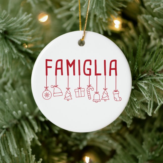 Italian Famiglia - Matching Family Christmas   Ceramic Ornament (Tree)
