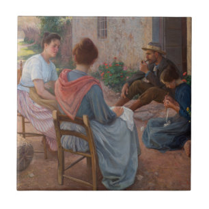 Italian Family Elin Danielson Gambogi Painting ar Ceramic Tile