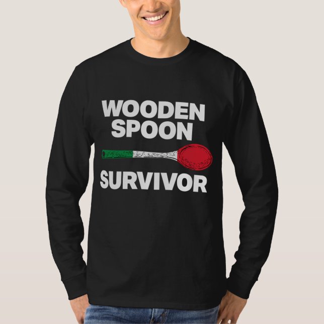 Italian Family - Funny Wooden Spoon Survivor T-Shirt (Front)